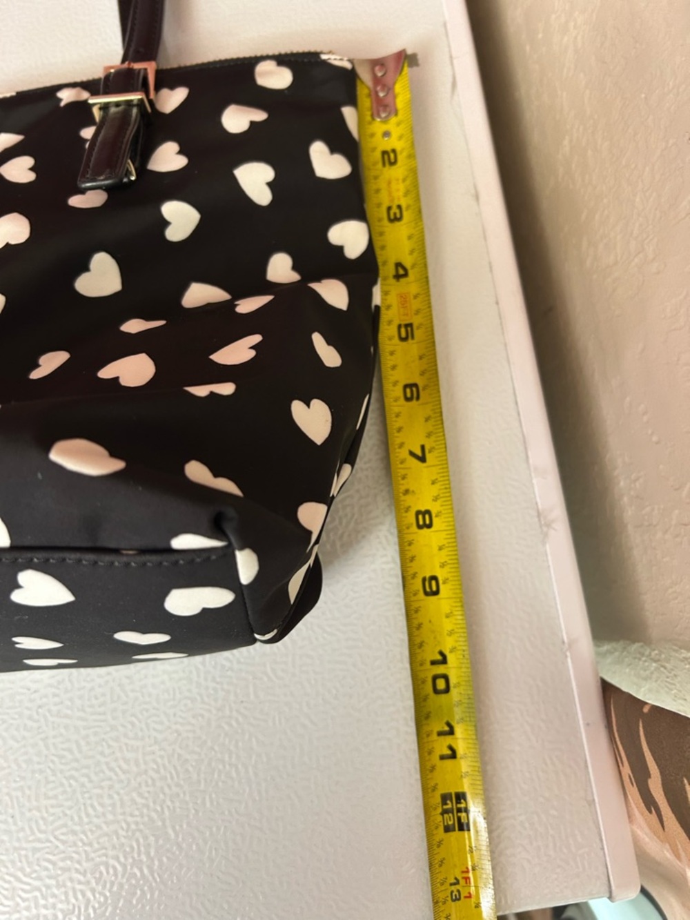 kate spade Black and White Heart-Print Tote - Picture 10 of 10